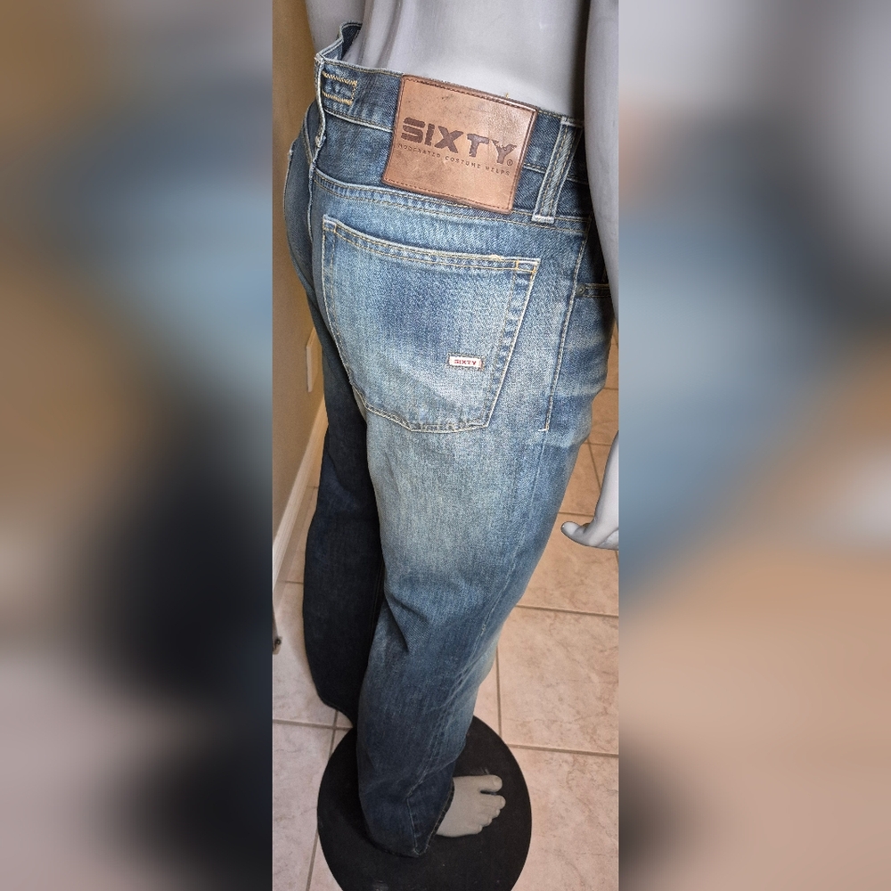 Sixty Brand Men's Straight Jeans - Stylish Blue